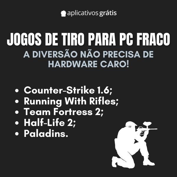 Jogos de Tiro para PC Fraco: Jogue sem Congelar a Tela! - Aplicativos Grátis